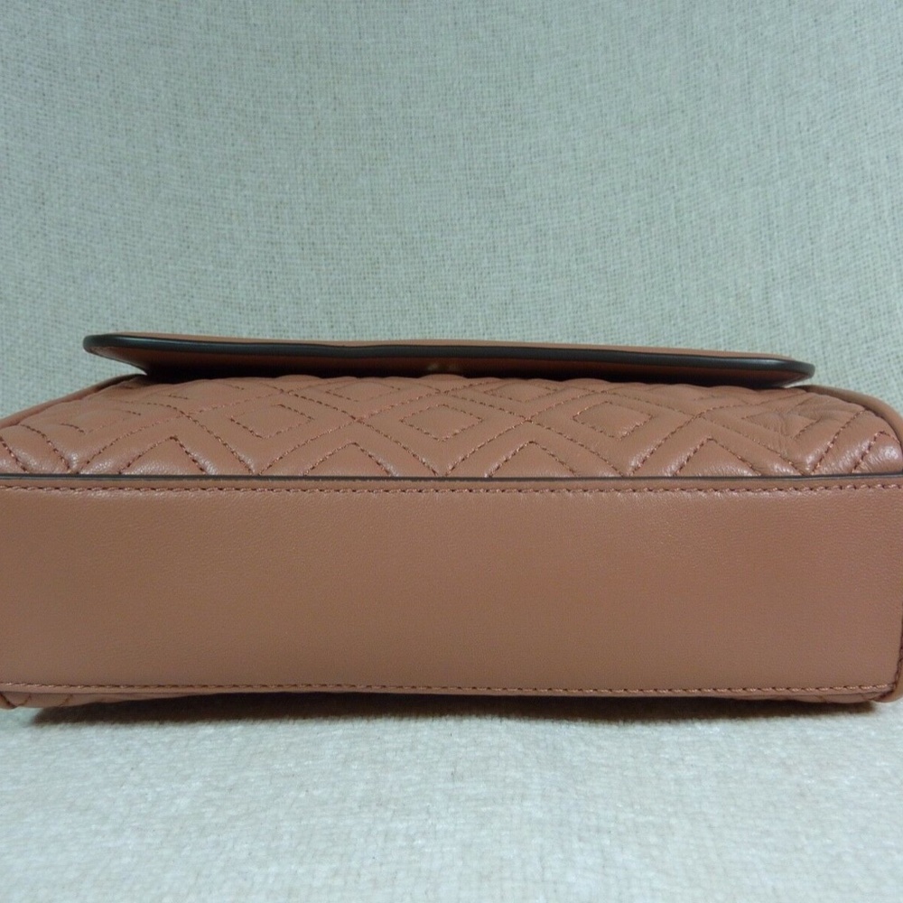 Tory Burch Fleming Coral Sunset Pink Small Convertible Shoulder/Crossbody Bag - Picture 8 of 16